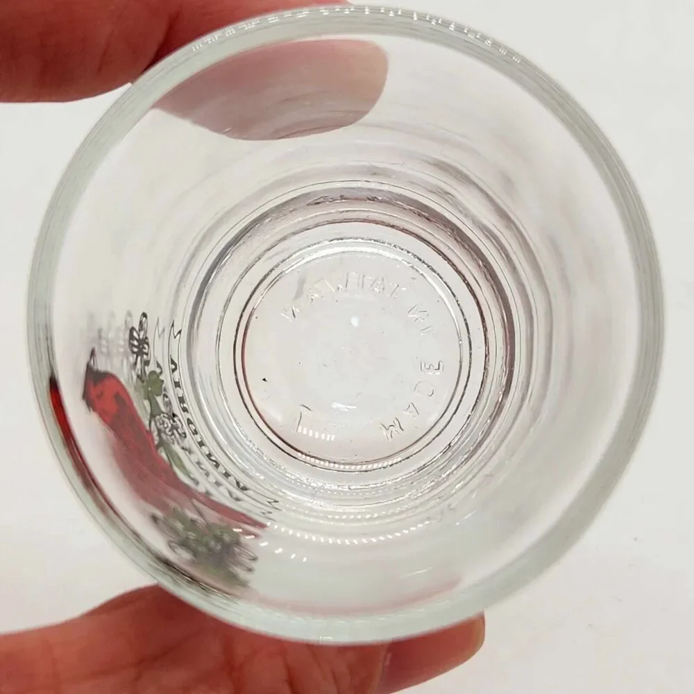 Virginia Red Cardinal on Branch Shot Glass Collectible Souvenir